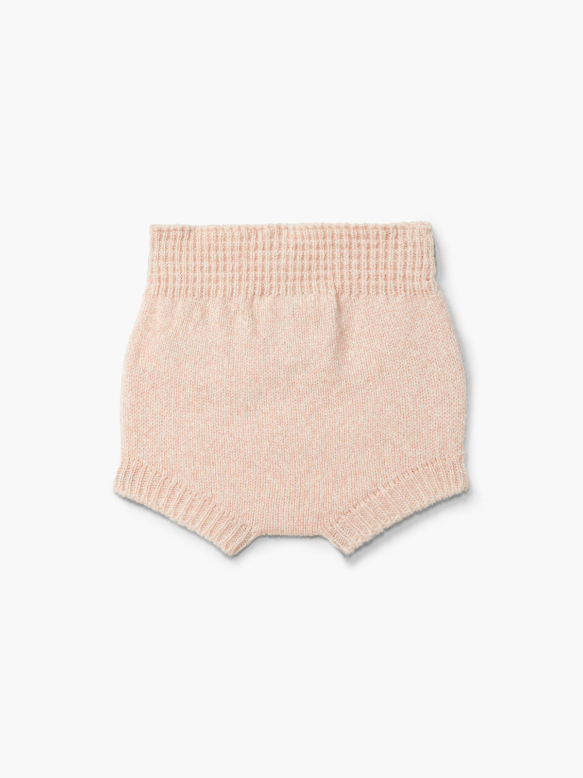 Bloomer neonata in lana merino rosa mouliné con bottoncino – Wedoble – foto 2