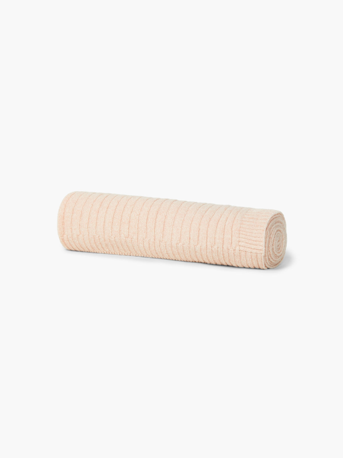 Copertina neonata in lana merino rosa mouliné lavorata a coste – Wedoble
