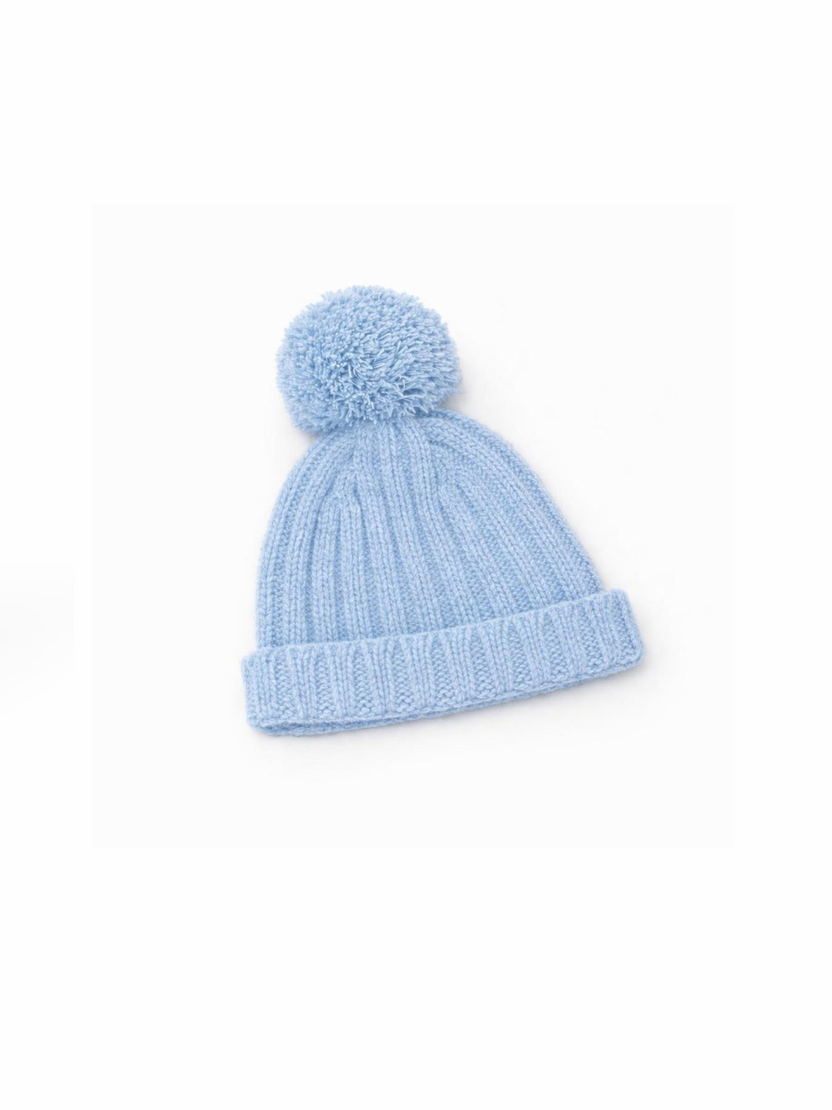 Bobble beanie knitted in merino wool 05307B