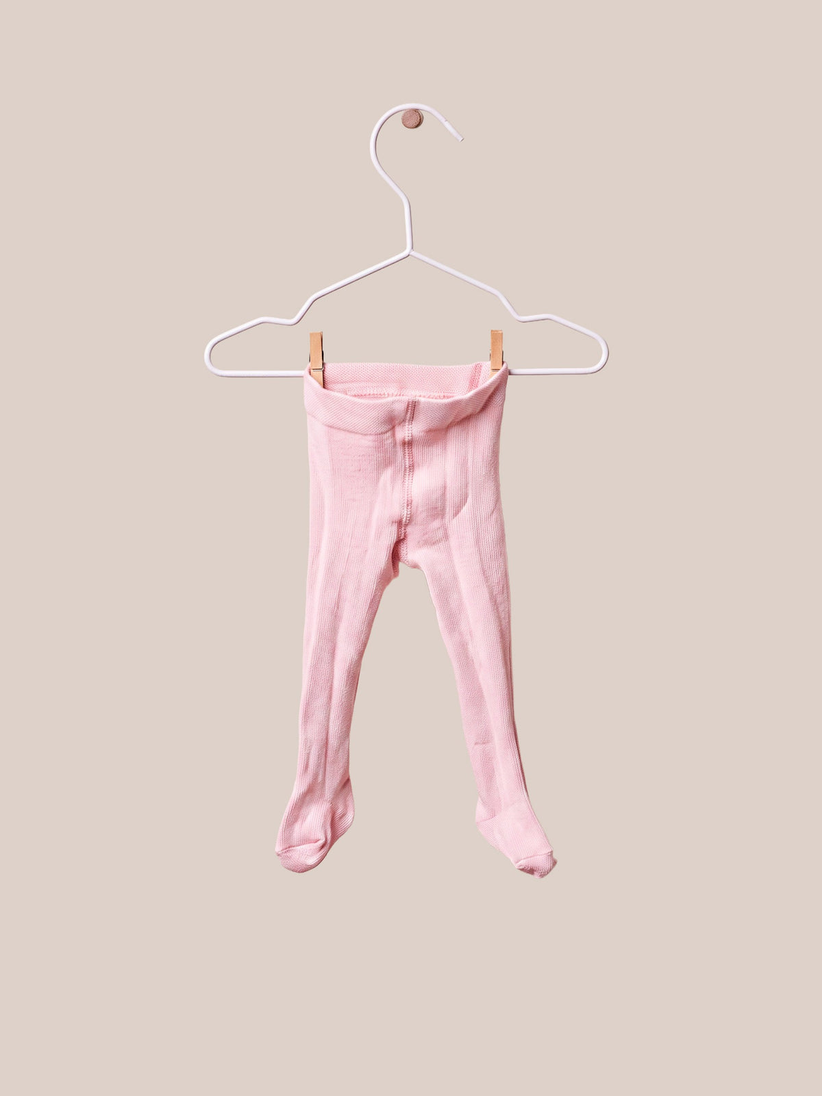 Rosa Mädchen-Strumpfhose aus gerippter Baumwolle – Wedoble