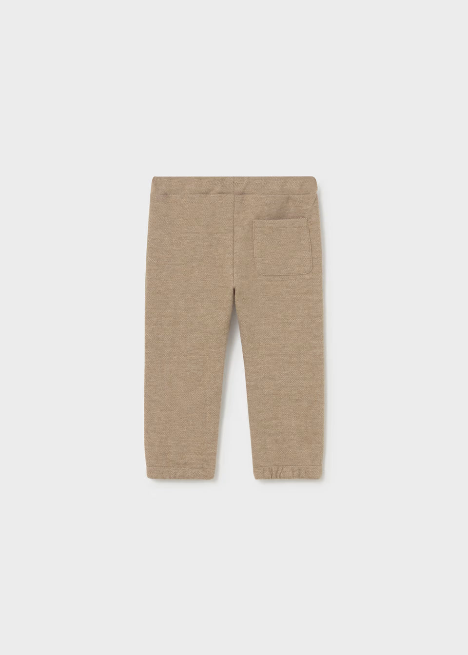 Pantalone neonato color tartufo con coulisse e orsetto ricamato – Mayoral – foto 2