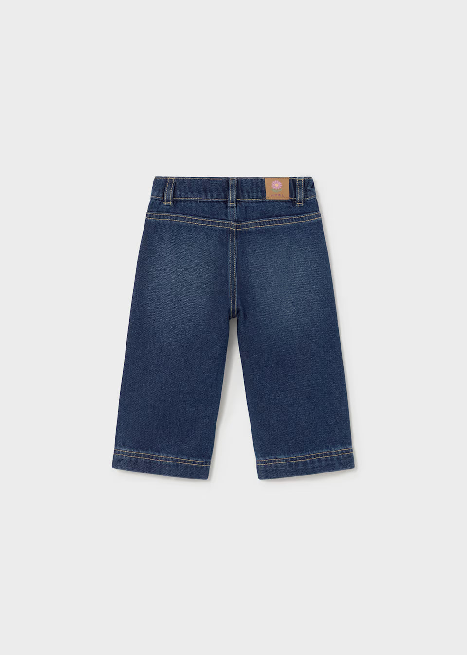 Dunkel gewaschene Kinderjeans mit Gummibund und Patch – Mayoral