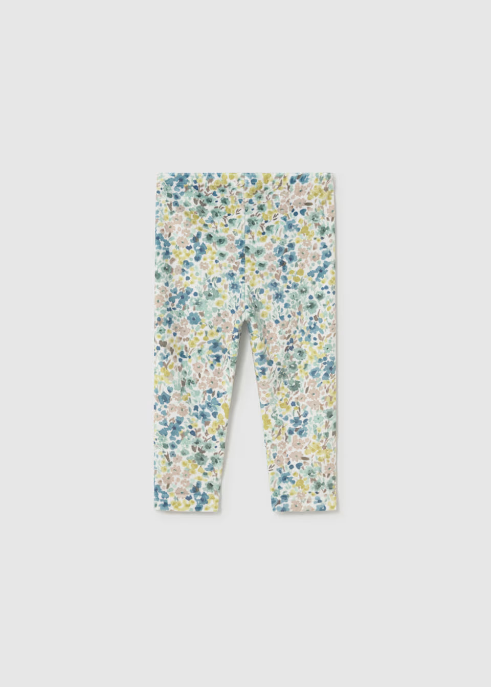 Completo bambina con gilet in pelo verde e leggings a fiori – Mayoral – foto 3