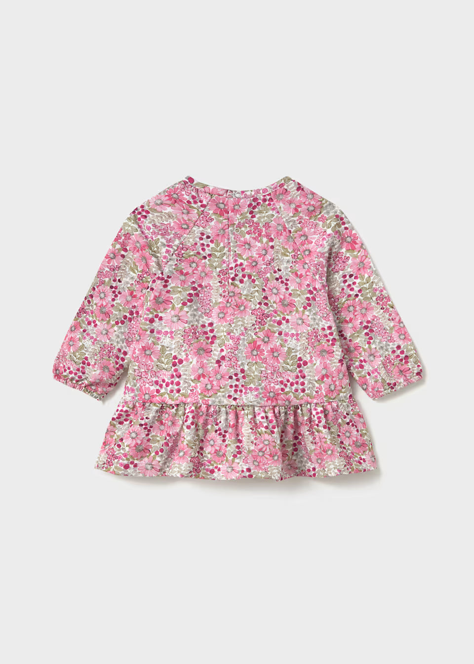 Vestito bambola bambina con stampa floreale rosa e balza – Mayoral – foto 2