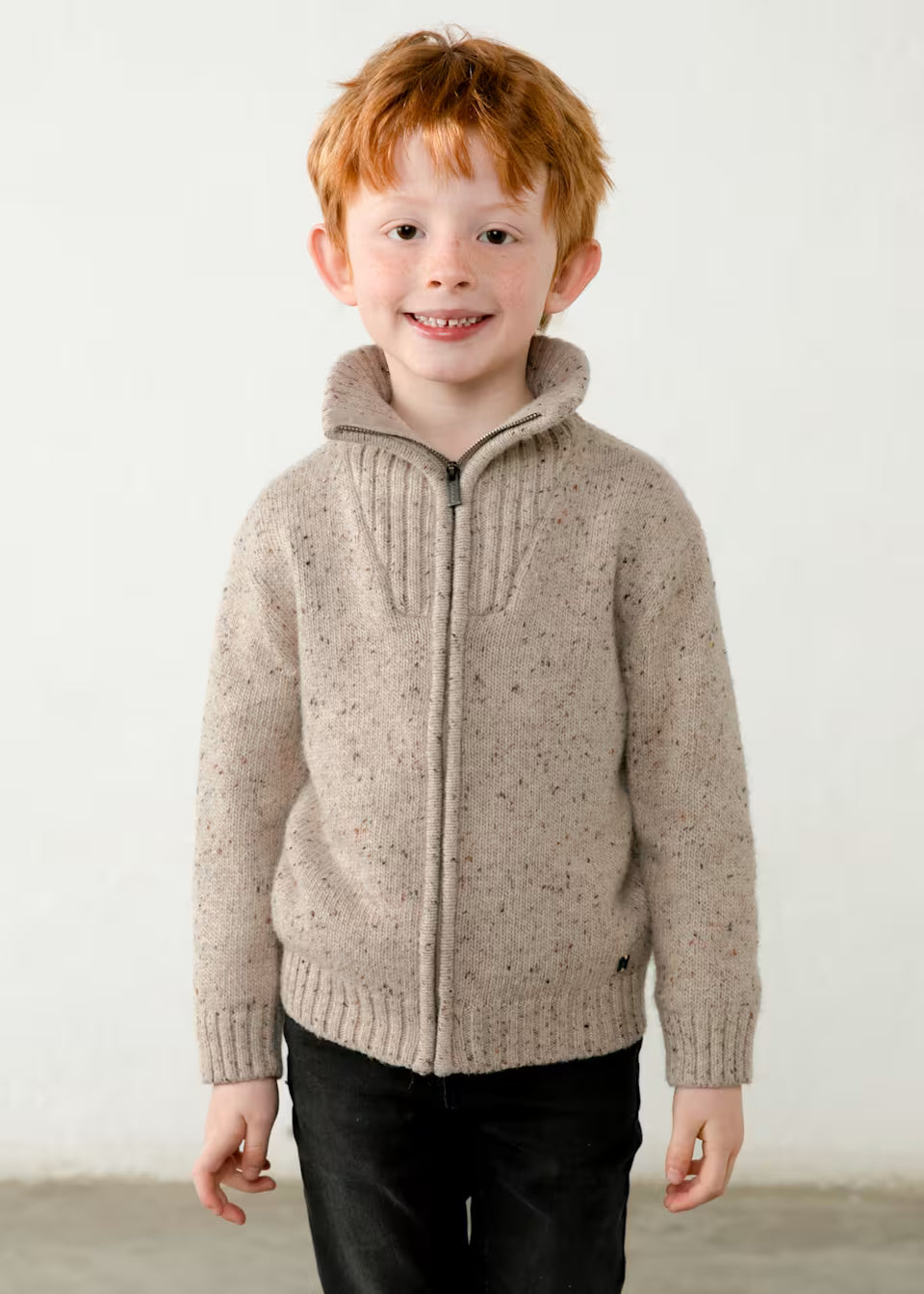 Felpa aperta tricot s/cappucc 4301