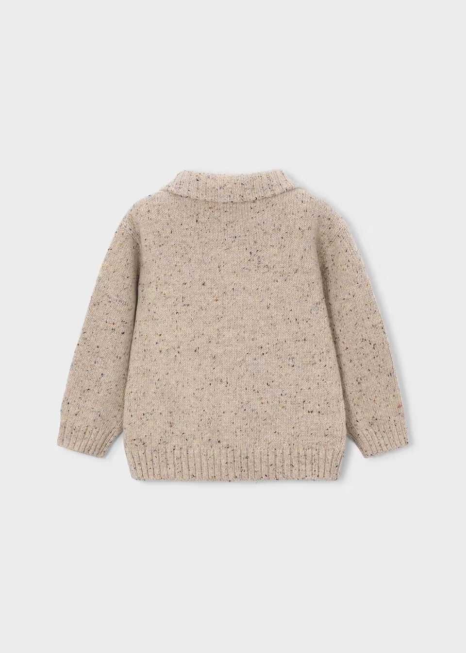 Gilet zippé enfant en maille effet tweed avec col montant – Mayoral – photo 5
