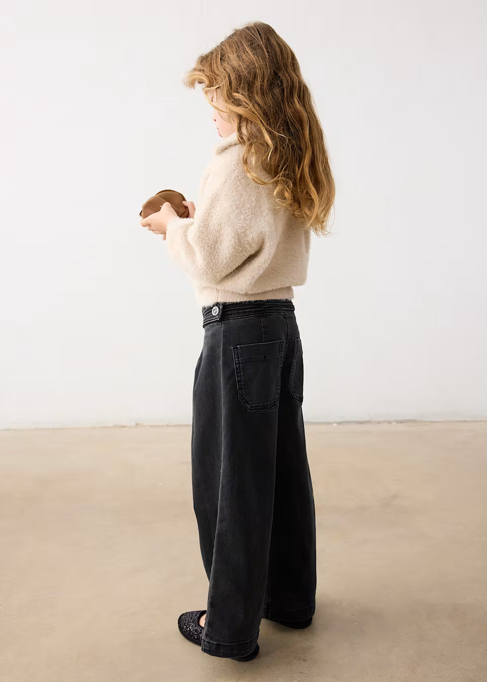 Felpa tricot con pelliccia 4330