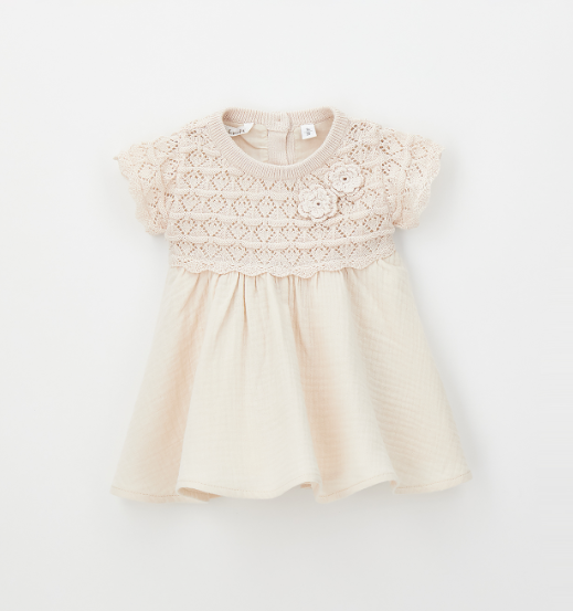 abito tricot con manica-3G719