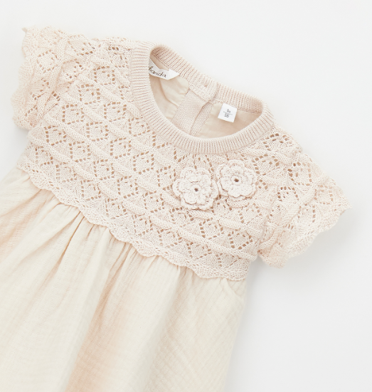 abito tricot con manica-3G719