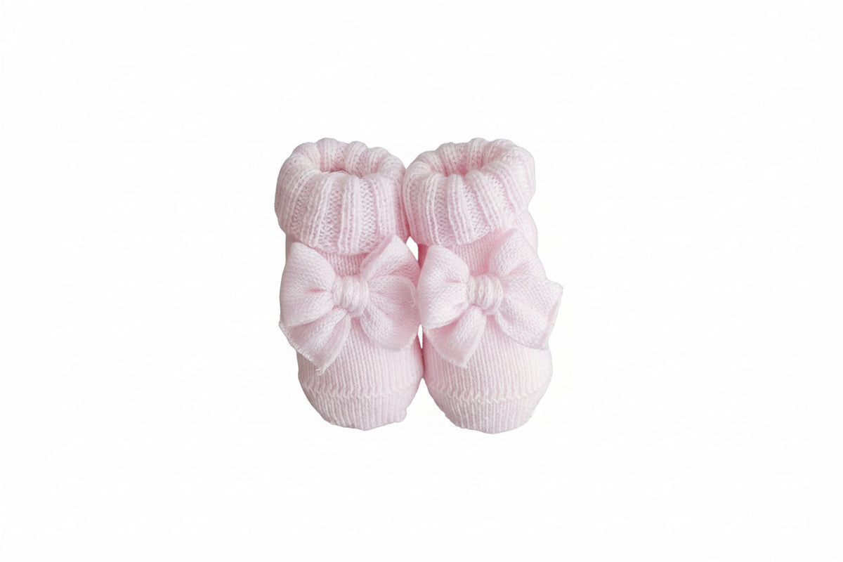 Scarpine in maglia con fiocco - 701