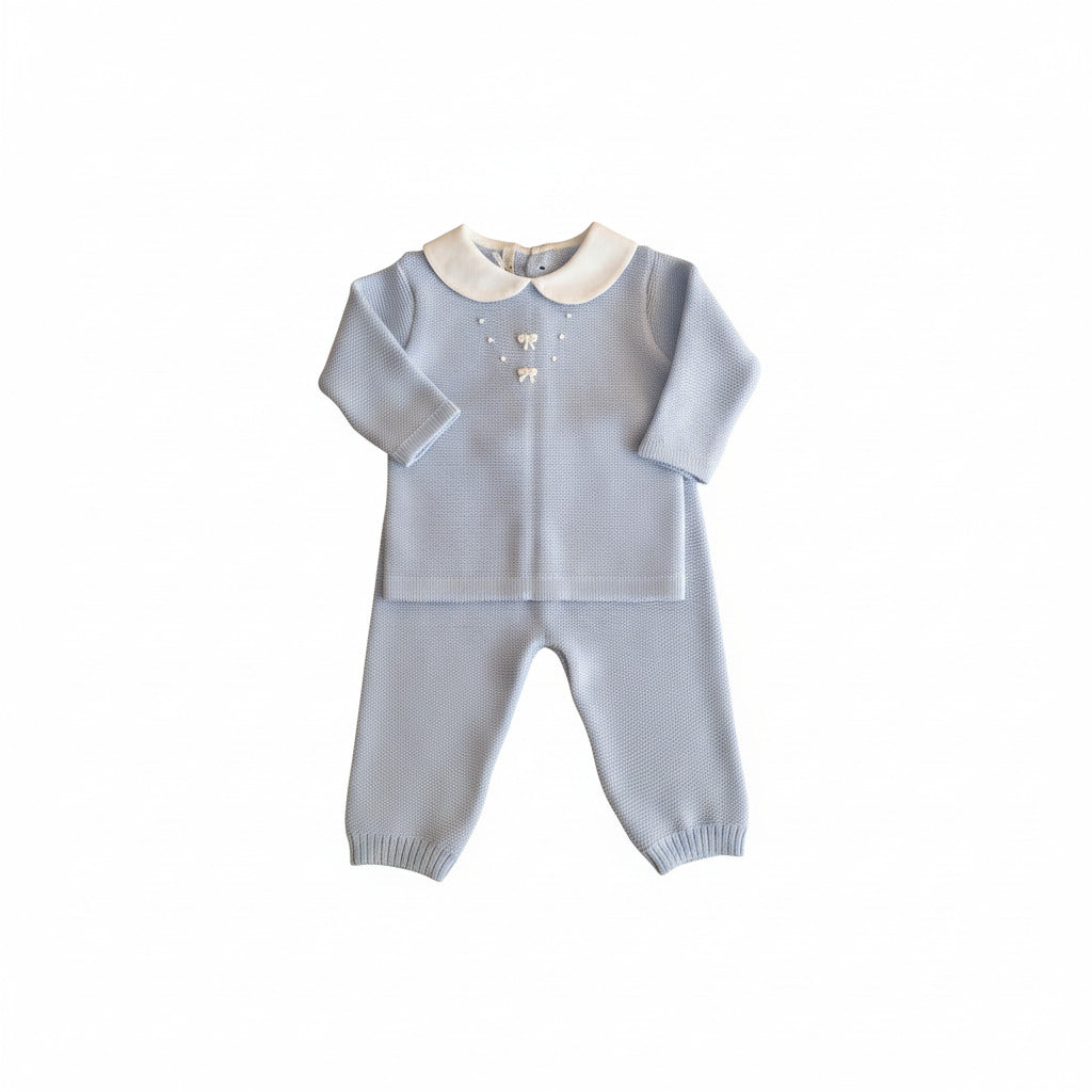 Completo due pezzi con fiocchetti ricamati - 503