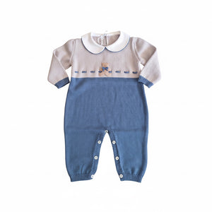 Tutina bicolore con orsetto - 330