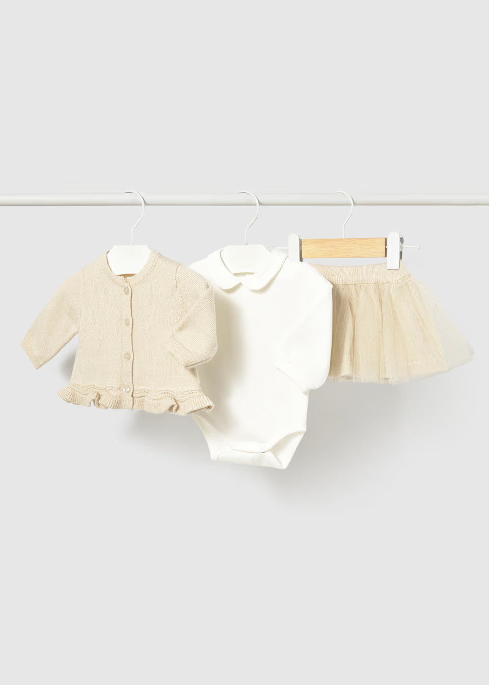 Completo 3 pezzi cardigan neonata 2811