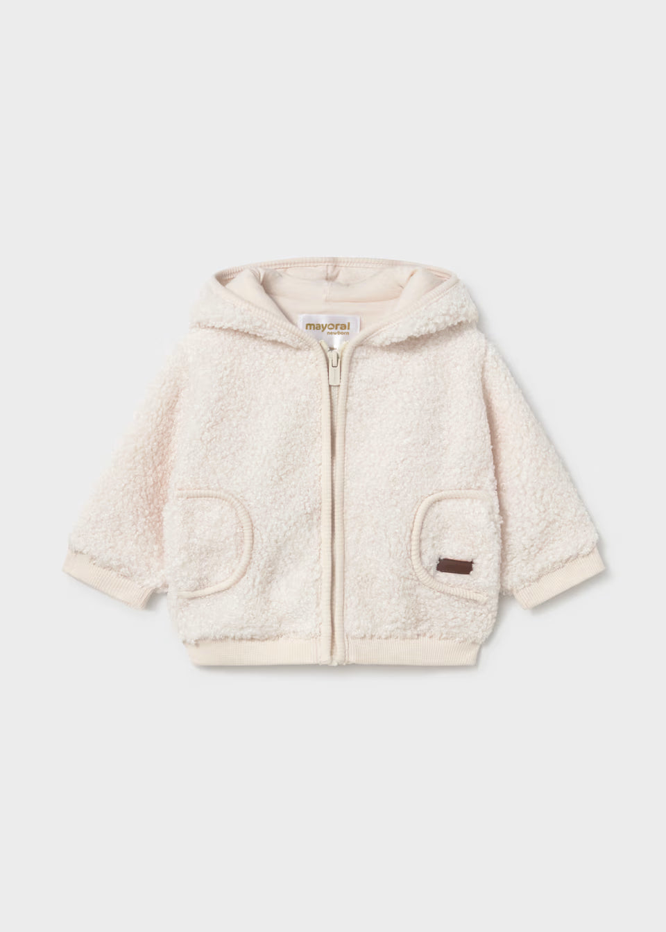 Baby kangaroo-pocket sweatshirt in ceramic teddy fabric with hood and zip – Mayoral